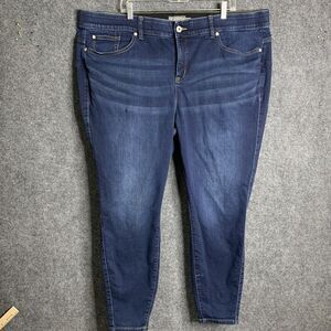 Torrid Bombshell Skinny Jeans Dark Wash 5 Pocket Cotton Blend Stretch Sz 26T